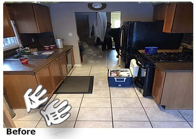 CHUCK-IT Removal kitchen demolition before