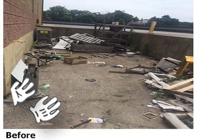 CHUCK-IT Removal Services before commercial cleanup